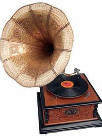 Altes Grammophon mit Trichter