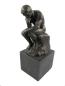 Mobile Preview: Bronzefigur "der Denker" auf Marmorsockel