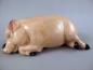 Preview: Rosa Sparschwein schlafend aus Eisen  oben