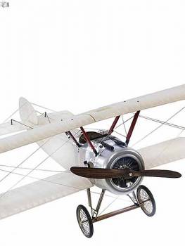 Flugzeugmodell Doppeldecker Sopwith transparent Front