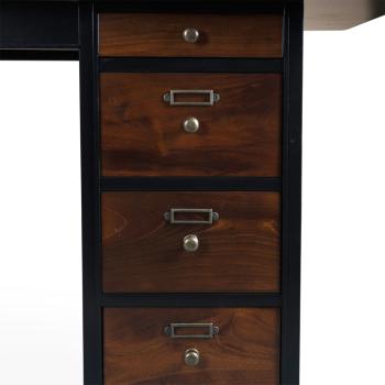 Schreibtisch "Captain's Desk" Kapitäns Schreibtisch (schwarz) Schubladen