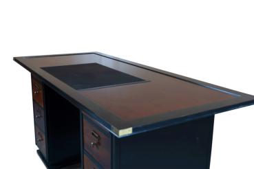 Schreibtisch "Captain's Desk" Kapitäns Schreibtisch (schwarz) Seitenansicht