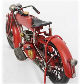 Rotes Motorrad Modell aus Blech