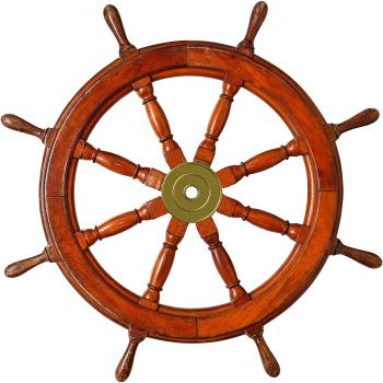 Het Maritieme Anker Van De Avonturentelescoop En Oude Houten Leiding Wh
