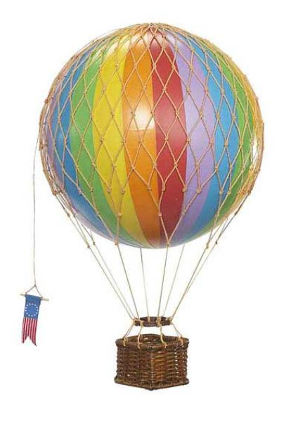 Ballon Luftfahrt beschwingtes Reisen verschiedene Farben 18 cm