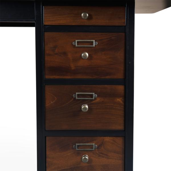 Schreibtisch "Captain's Desk" Kapitäns Schreibtisch (schwarz) Schubladen
