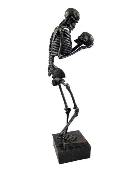 Skelett mit Schädel Seite
