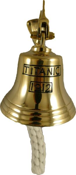 Glocke Messing Titanic 1912 von vorn