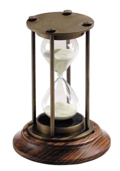 Sanduhr Stundenglas 30 min im Holzsockel