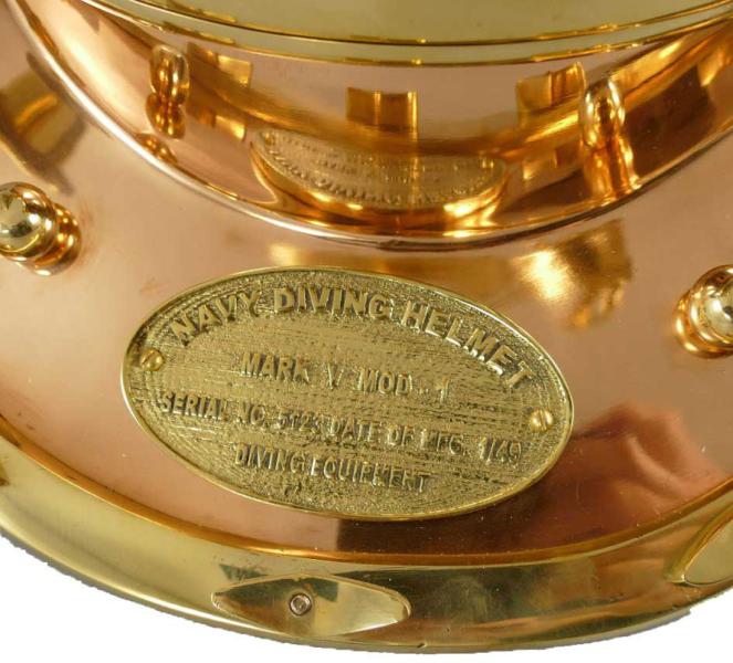 Patent Taucherhelm Mark V Kupfer patentiert 1897  Diving Helmet