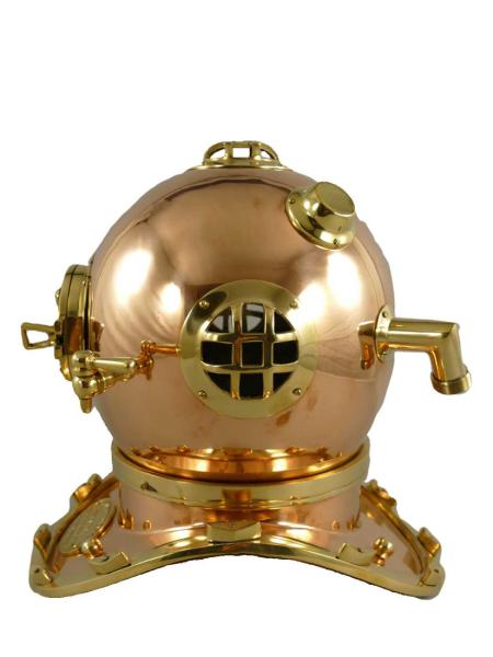 Patent Taucherhelm Mark V Kupfer patentiert 1897  Diving Helmet